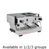 The La Marzocco Linea Classic EE Commercial Espresso Machine, shown with two group heads on a white background, is available in 1, 2, or 3 group configurations. © 2025 1st-line.com