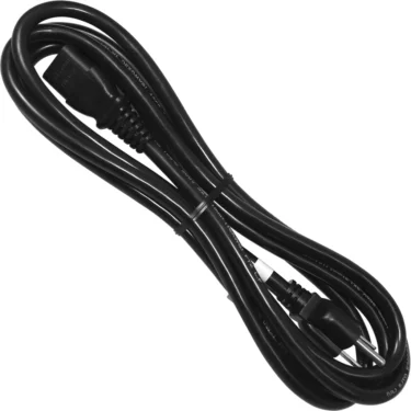 The La Nuova Era NE053003 110V Power Cord is a black, coiled cord with a standard plug and socket connector, neatly secured with a twist tie. It’s designed for compatibility with La Nuova Era espresso machines. © 2025 1st-line.com