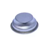The La Pavoni-116P-69 1-Cup Filter for NON-Millennium Models is a round metal filter with small holes on top, resembling a perforated lid or strainer, shown against a plain white background. © 2025 1st-line.com