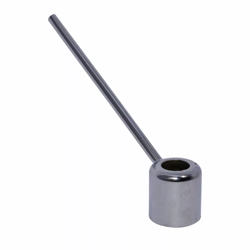 The La Pavoni Safety Valve Arm Chrome is a metal oil can with a long, angled spout, cylindrical base, and shiny chrome finish, designed for precise pouring or dispensing of oil. © 2025 1st-line.com