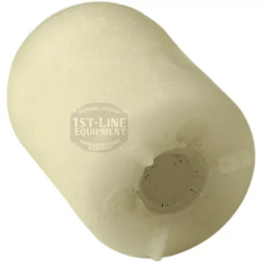 The Lelit 9600012 Magnetic Float for Water Tank is an off-white, cylindrical plastic gear bushing with a central hole and four edge notches, shown against a plain background with a visible 1st-Line Equipment watermark. © 2025 1st-line.com