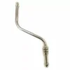 The Lelit MC082 Steam Pipe with frothing aid features a curved, angled metal design with a smooth, shiny surface, resembling a dental air-water syringe tip and is typically used for frothing in espresso machines. © 2025 1st-line.com