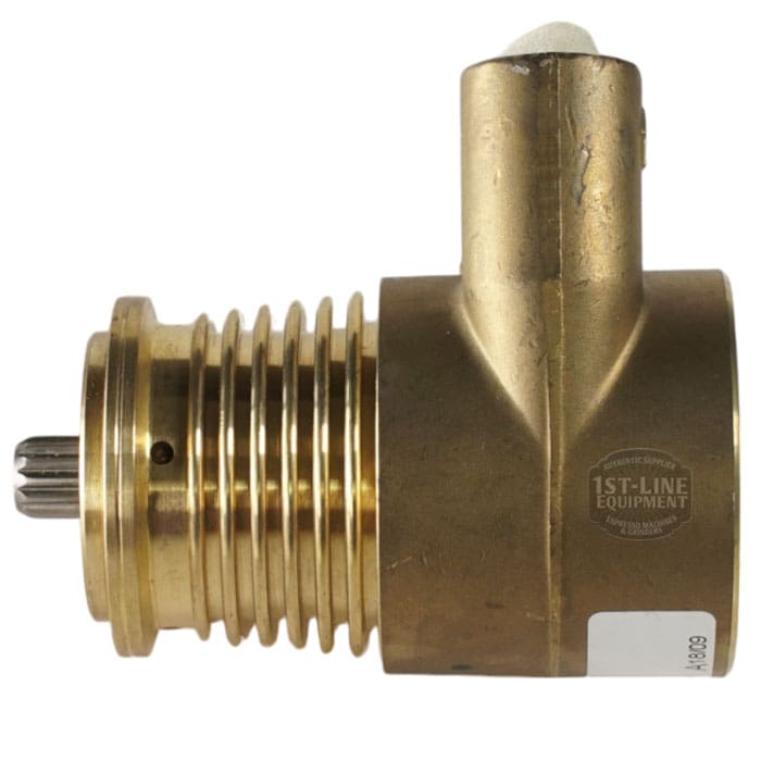 The M..171 200LT Dentate Rod Rotary Vane Pump is a brass, gear-like component with a ridged cylindrical body and extended vertical pipe, likely part of industrial machinery, shown against a white background. © 2025 1st-line.com