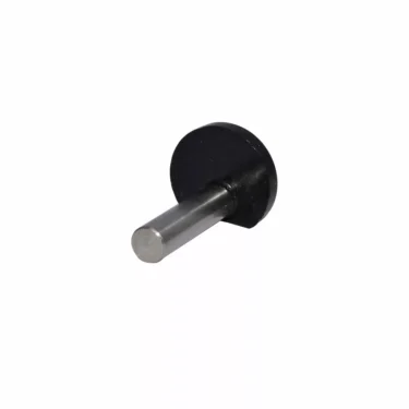 The Macap C0002M102A Grinding Burr Locking Pin is a metal cylindrical pin with a flat, round black base, shown isolated on a white background. © 2025 1st-line.com