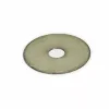 The Macap C0004M120 Lower Washer is a flat, round metal washer with a central hole, used as a fastener in mechanical assemblies. It is shown on a plain white background. © 2025 1st-line.com