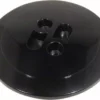 The Macap C0007M156 M4/M5 Hopper Lid, a large round black plastic lid, is shown on a white background. © 2025 1st-line.com