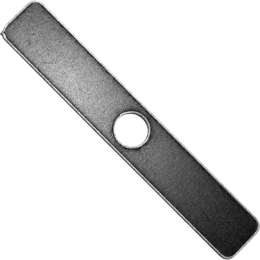 The Macap Fork Support Sheet - M2 is a rectangular metal plate with rounded corners and a central circular hole, shown on a white background. © 2025 1st-line.com