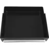 The Nemox 0680000840 Drip Drawer is a black rectangular tray with raised sides and a metallic front edge, shown from above on a white background. © 2025 1st-line.com