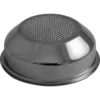 The Nemox 238703 1 Cup Filter Basket is a metal espresso machine filter basket with a flat base and fine mesh holes, designed to hold ground coffee during brewing. © 2025 1st-line.com