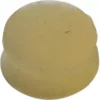 The Olympia Safety Valve Flat Gasket 9x5MM EPDM is a small, round, translucent beige or yellowish gasket with a flat base and domed top, commonly used as a protective pad for furniture or surfaces. © 2025 1st-line.com