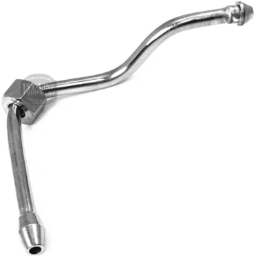 The Ponte Vecchio 620-S8002 Hot Water Wand for Lusso 2 Group features a metallic, curved design with two distinct bends and connectors at both ends, photographed on a white background. © 2025 1st-line.com