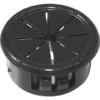 The Rancilio 34200347 Back Panel Wiring Cap is a round, black plastic grommet with flexible slits for organizing and protecting cables through surfaces, featuring raised text along its edge. © 2025 1st-line.com
