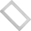 The Rancilio 36301027 Rocky Gasket for Coffee Chute is a rectangular white foam gasket with a large central cutout, shown at an angle on a plain white background. © 2025 1st-line.com