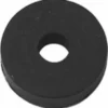 The Rancilio 36301102 Steam Valve Cock Gasket is a flat, black, circular component with a center hole—designed for use in Rancilio steam valves. © 2025 1st-line.com