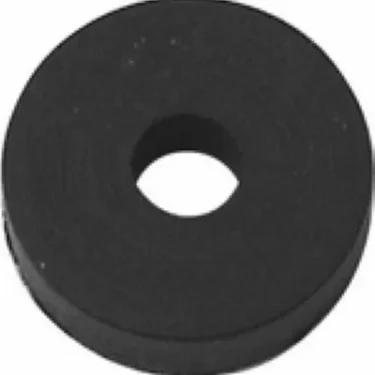 The Rancilio 36301102 Steam Valve Cock Gasket is a flat, black, circular component with a center hole—designed for use in Rancilio steam valves. © 2025 1st-line.com