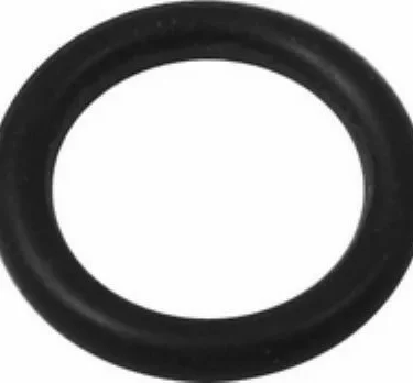 The Rancilio 36405002 Heating Element O-Ring, made of black rubber, is pictured against a white background. © 2025 1st-line.com