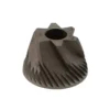 The Saeco 9141.040 Conical Grinding Burr - Lower (INNER) Magic/Royal features angled spiral-cut teeth and a central top hole—perfect for use in Magic Royal coffee machines, shown on a white background. © 2025 1st-line.com