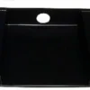 The Saeco Base - 2 drawer, steel is a black organizer tray with two side pull-out drawers and a circular hole at the back center. © 2025 1st-line.com