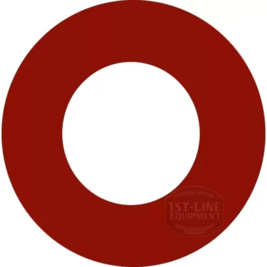 The Slayer 46000-10010 O-ring for Gigleur is a solid red, washer-shaped ring with a large central hole, shown on a plain white background. © 2025 1st-line.com