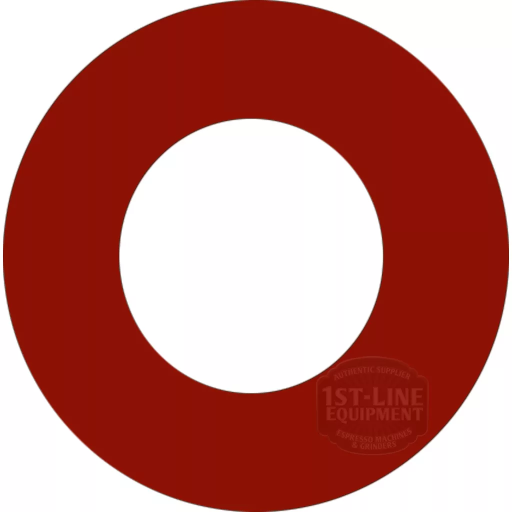 The Slayer 46000-10010 O-ring for Gigleur is a solid red, washer-shaped ring with a large central hole, shown on a plain white background. © 2025 1st-line.com