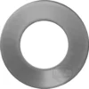 The Slayer 46000-50240 Stainless Steel Belleville Disc Spring for valve assembly is a flat, round spring with a large central hole and a smooth metallic finish, featuring subtle branding on the lower right side. © 2025 1st-line.com