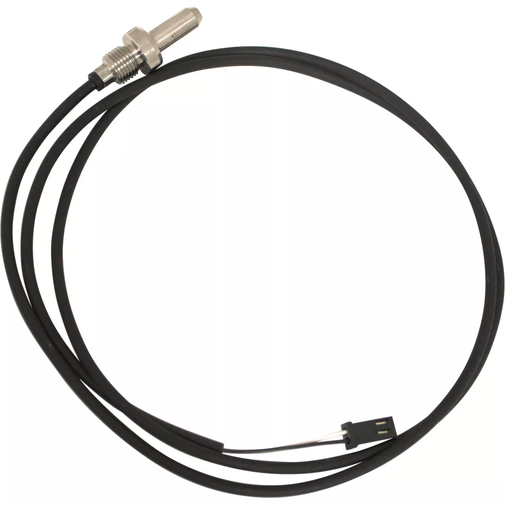 The SPM Probe Holder and Thermal Sensor for Nina features a metal, threaded holder attached to a long black cable with a two-pin connector, designed for electronic temperature or proximity sensing applications. © 2025 1st-line.com