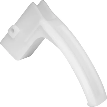 The SPM Tap Handle White for Nina is an L-shaped handle with rounded edges and a rectangular base, ideal as a replacement or spare part for your appliance. © 2025 1st-line.com