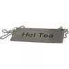 The Update International Hot Tea Chain Sign is a rectangular metal sign with Hot Tea engraved, attached to a ball chain. © 2025 1st-line.com