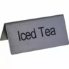 The Update International Iced Tea Tent Sign is a metal, tent-style sign with Iced Tea printed in bold black letters. © 2025 1st-line.com