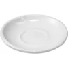 The Update International Saucer for latte cup (TW-130) is a plain white ceramic saucer with a raised rim and center indentation, ideal for your favorite latte cup. Shown here against a white background. © 2025 1st-line.com