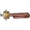The VBM ELETRESD10011 1000W 110V Steam Boiler Heating Element features a copper build, brass threaded base, and dual electrical connectors, displayed on a white background. © 2025 1st-line.com