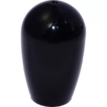 The VBM MANPPOLEVALOL Steam Knob is a shiny black, rounded cylindrical knob with a slightly tapered base and a small top hole, displayed against a white background. © 2025 1st-line.com