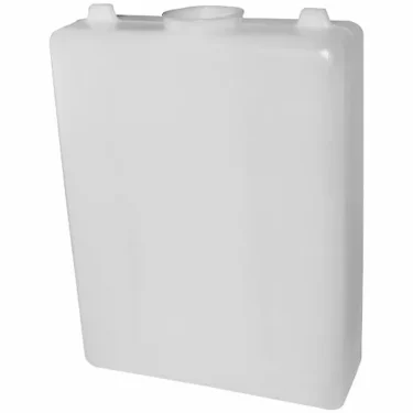 The VBM MATECVAACDOSK Water Tank is a rectangular, semi-transparent white plastic reservoir with a round top-center opening and side handles—ideal as a replacement water tank for your VBM machine. © 2025 1st-line.com