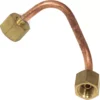 The VBM TUBIDOMPART2 Steam Boiler to Pressurestat Tube features a bent copper pipe with brass hex fittings, ideal for plumbing or gas connections and designed for use with VBM TUBIDOMPART2 Steam Boiler systems. © 2025 1st-line.com