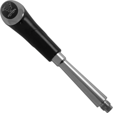 A black and silver Bezzera steam wand handle with a threaded metal connector, compatible with the Bezzera 5960510.02 Lever Assembly, commonly used for espresso machine steam wands. © 2025 1st-line.com