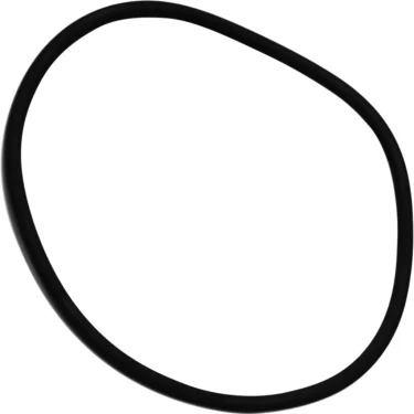 A black Bezzera 7496040 Heating Element O-ring / Gasket, shaped as an uneven oval, is displayed on a white background. © 2025 1st-line.com