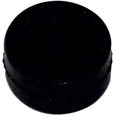 A black hockey puck with a smooth, flat top and bottom and slightly rounded edges resembles the sturdy design of the Pasquini 90513 Seat Seal, viewed against a white background. © 2025 1st-line.com