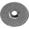 A circular metal disc with a diamond-patterned surface and central hole, resembling a grinding or cutting wheel—this is the Ascaso I.1082 Capsule Filter Screen/Dispersion Shower. © 2025 1st-line.com