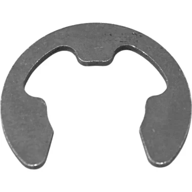 A close-up image of the Macap C0008CPS057 Release Key / C-Clip - CPS, a small metallic, C-shaped retaining ring with three inward prongs, used to secure parts on a shaft or in a groove. © 2025 1st-line.com