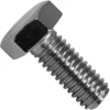 A close-up of an Elektra 01839021 Chrome Grouphead Screw M 6x14, with a threaded shaft and hexagonal head, shown at an angle on a white background. © 2025 1st-line.com