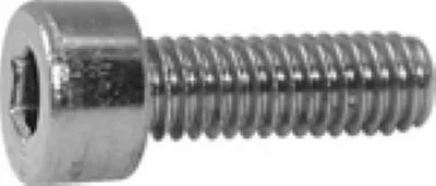 A close-up of the Bezzera 7816002 Screw TCEI M4X12, a silver metal screw with a hex socket head and threaded body, displayed on a plain white background. © 2025 1st-line.com