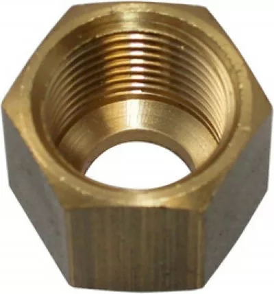 A close-up of the DISCONTINUED Ascaso 3/8 for Bicone Nut, showing its internal threads for fastening onto compatible bolts or threaded rods. © 2025 1st-line.com
