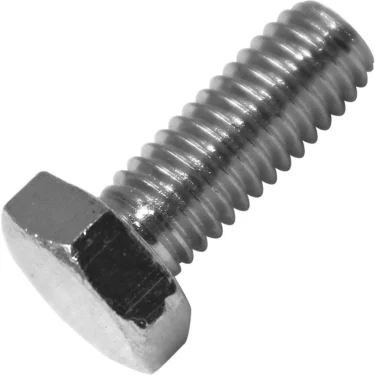 A close-up of the Elektra 00165021 Screw - TE M6x14, showing its hexagonal head and threaded shaft at an angle on a white background—ideal for grouphead neck to boiler in Elektra a leva and semiautomatica machines. © 2025 1st-line.com