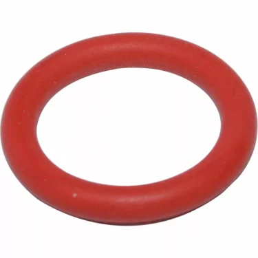 A close-up of the Elektra 01386035 Grouphead Cap Gasket, a red O-ring, displayed on a plain white background. © 2025 1st-line.com
