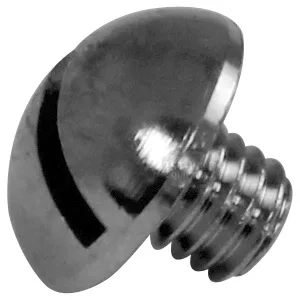 A close-up of the Elektra 01797021 Chrome Grouphead Screw M4x4, featuring a shiny rounded head and threaded shaft, designed for Elektra machines, set against a white background. © 2025 1st-line.com