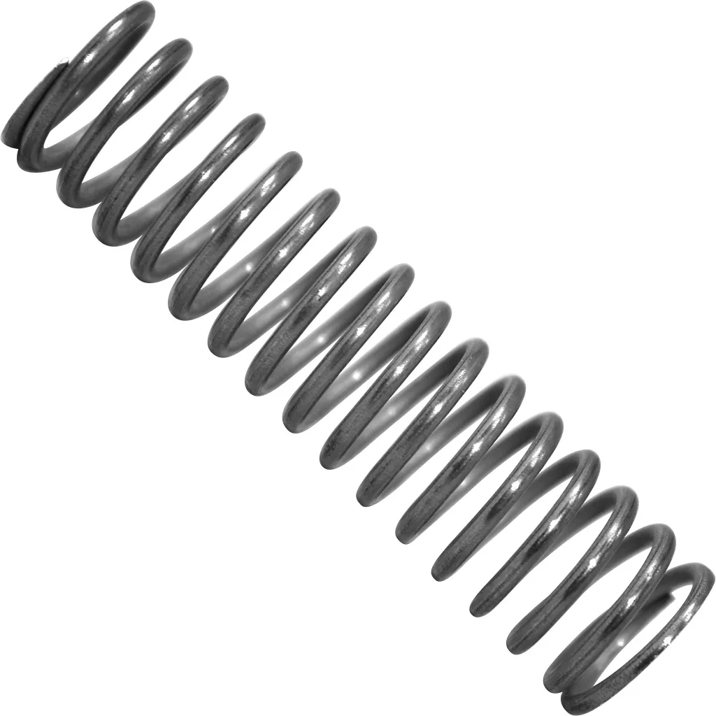 A close-up of the VBM MOLLVAIN Grouphead Infusion Valve Spring, displayed diagonally on a white background, highlights its precise design for grouphead assembly. © 2025 1st-line.com