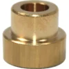 A cylindrical, flanged bronze bushing with a central hole and smooth finish, such as the Elektra 00045014 Horizontal Steam/Water Valve Spring Guide for supporting rotating shafts in espresso machines. © 2025 1st-line.com