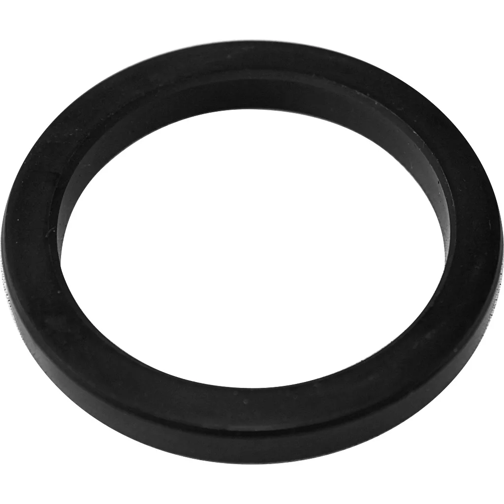 A DISCONTINUED Ascaso I.1224 58mm Portafilter Gasket, black and circular, is shown from above on a white background. © 2025 1st-line.com