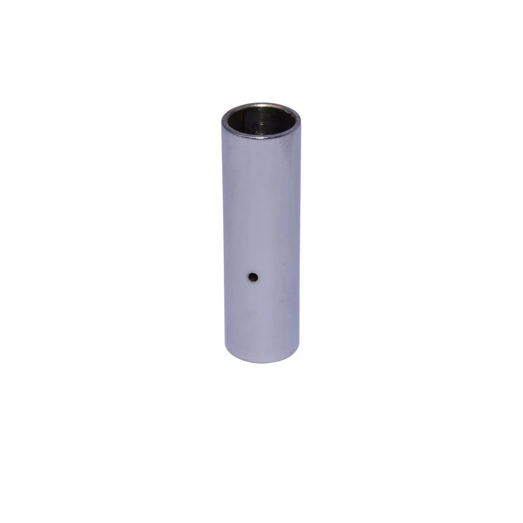 A DISCONTINUED Ascaso I..820 Frothing Tip/Aid for a steam pipe, a shiny cylindrical metal tube with a small side hole, stands upright on a plain white background. © 2025 1st-line.com