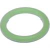 A green rubber Elektra 00144035 Gasket for Plug Valve Assembly (15.08x2.62 mm), shown from above on a white background. © 2025 1st-line.com